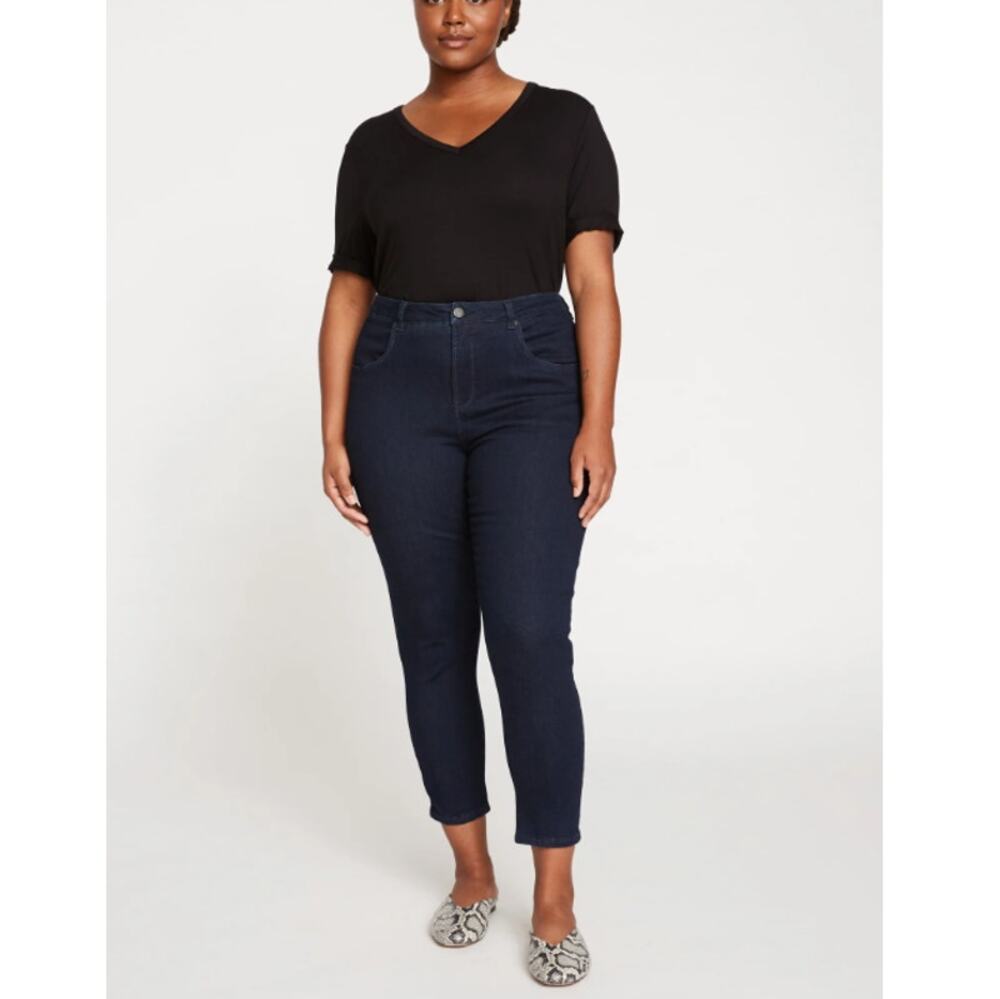 Universal Standard Dark Indigo Siene High Rise 24" Skinny Jeans Size 36P 3XL